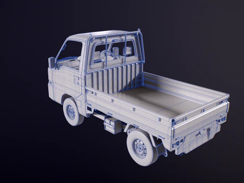 Subaru Sambar Kei Camion UT Modello 3D