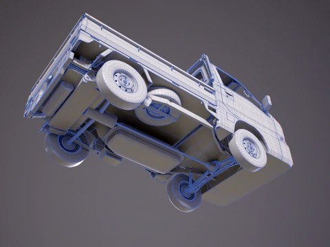 Subaru Sambar Kei Camion UT Modello 3D