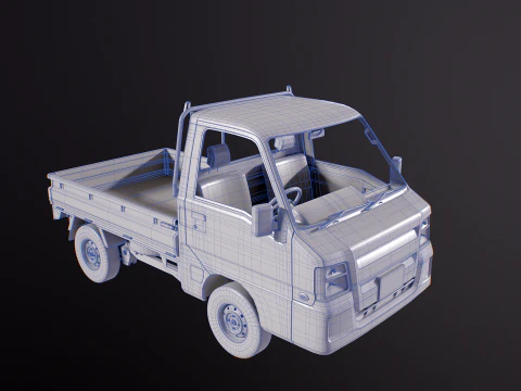 Subaru Sambar Kei Camion UT Modello 3D