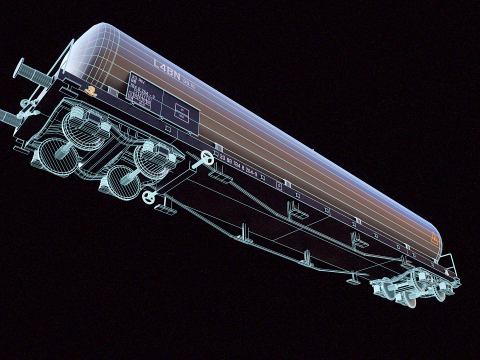 Vag&atilde;o-tanque Modelo 3D