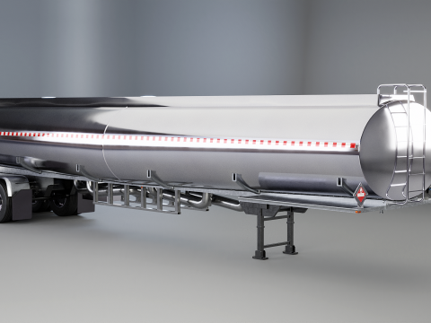 Rimorchio semi-camion cisterna Modello 3D