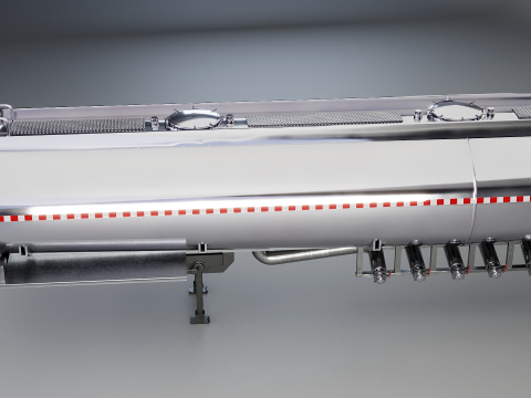 Rimorchio semi-camion cisterna Modello 3D