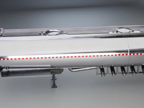 Reboque semi-caminh&atilde;o-tanque Modelo 3D