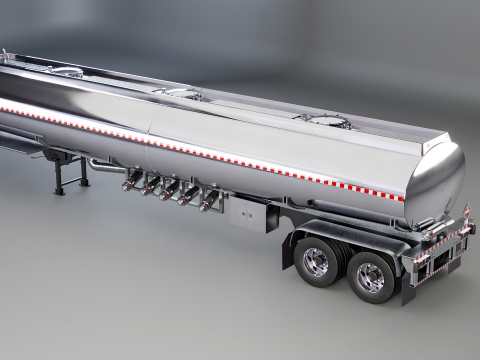 Rimorchio semi-camion cisterna Modello 3D