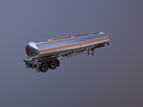 Rimorchio semi-camion cisterna Modello 3D
