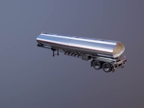 Rimorchio semi-camion cisterna Modello 3D