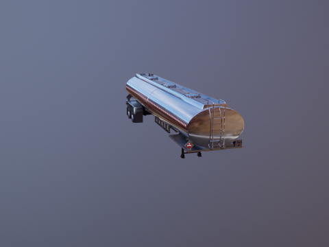 Rimorchio semi-camion cisterna Modello 3D