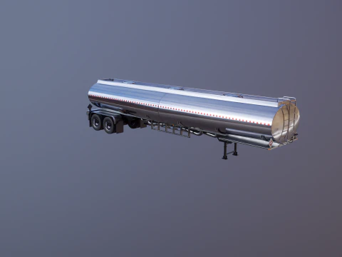 Reboque semi-caminh&atilde;o-tanque Modelo 3D