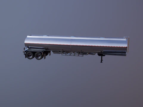 Reboque semi-caminh&atilde;o-tanque Modelo 3D