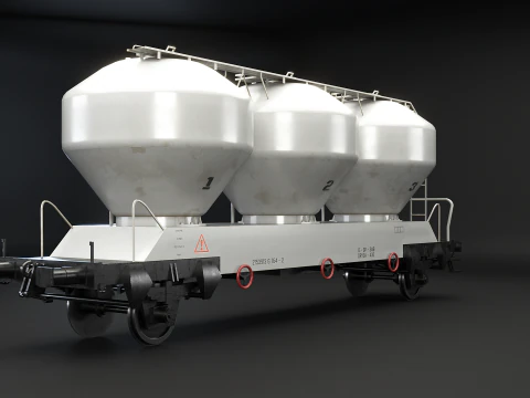 UGPPS Grain Hooper Railroad Car 3D Model