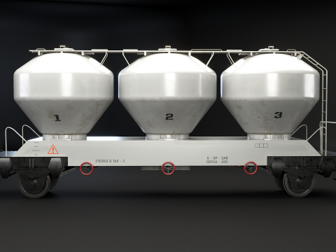 यूजीपीपीएस ग्रेन हूपर रेलरोड कार 3D मॉडल