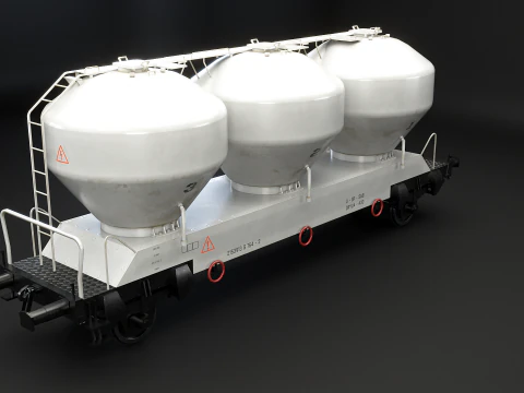 UGPPS Grain Hooper Railroad Car 3D Model