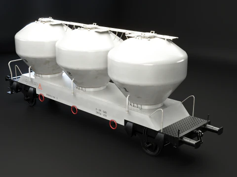 UGPPS Grain Hooper Railroad Car 3D Model