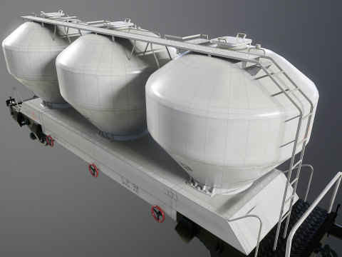 यूजीपीपीएस ग्रेन हूपर रेलरोड कार 3D मॉडल