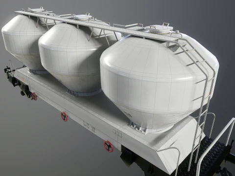 UGPPS Grain Hooper Railroad Car 3D Model