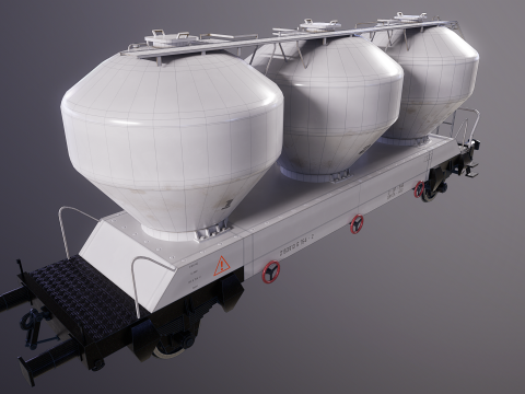 यूजीपीपीएस ग्रेन हूपर रेलरोड कार 3D मॉडल