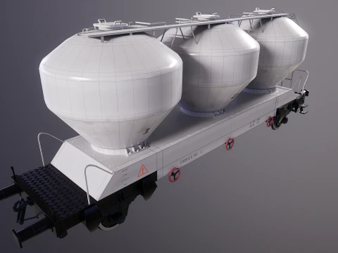 UGPPS Grain Hooper Railroad Car 3D Model