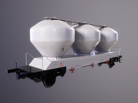 यूजीपीपीएस ग्रेन हूपर रेलरोड कार 3D मॉडल