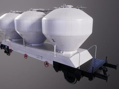 UGPPS Grain Hooper Railroad Car 3D Model