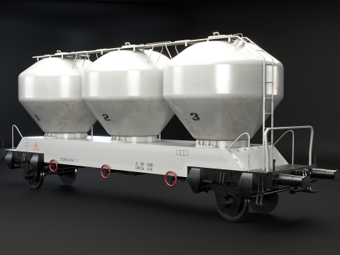 यूजीपीपीएस ग्रेन हूपर रेलरोड कार 3D मॉडल