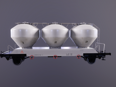 यूजीपीपीएस ग्रेन हूपर रेलरोड कार 3D मॉडल