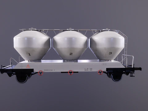 UGPPS Grain Hooper Railroad Car 3D Model