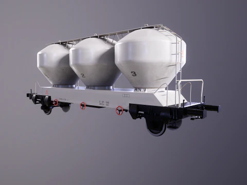 UGPPS Grain Hooper Railroad Car 3D Model