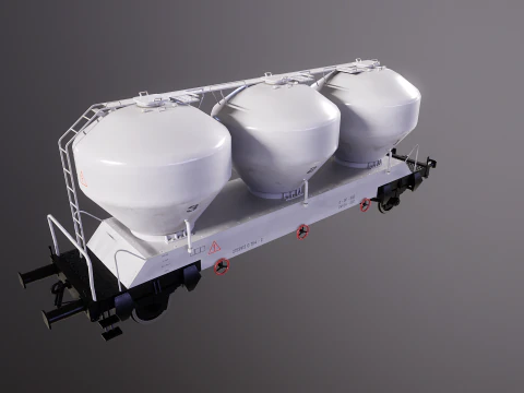 UGPPS Grain Hooper Railroad Car 3D Model