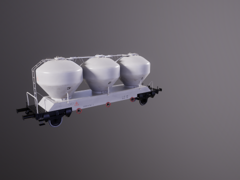 यूजीपीपीएस ग्रेन हूपर रेलरोड कार 3D मॉडल