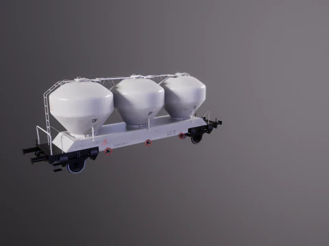 UGPPS Grain Hooper Railroad Car 3D Model