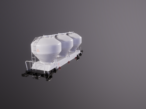 यूजीपीपीएस ग्रेन हूपर रेलरोड कार 3D मॉडल