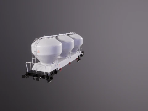 UGPPS Grain Hooper Railroad Car 3D Model