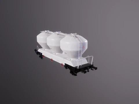 UGPPS Grain Hooper Railroad Car 3D Model