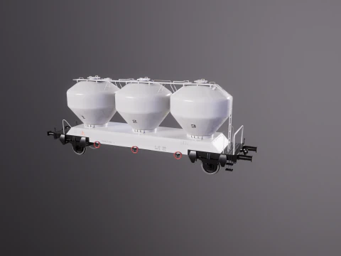 UGPPS Grain Hooper Railroad Car 3D Model