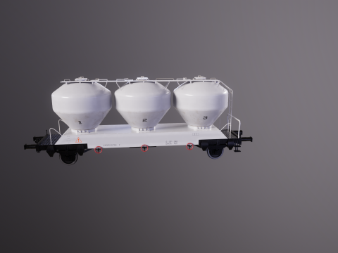 यूजीपीपीएस ग्रेन हूपर रेलरोड कार 3D मॉडल