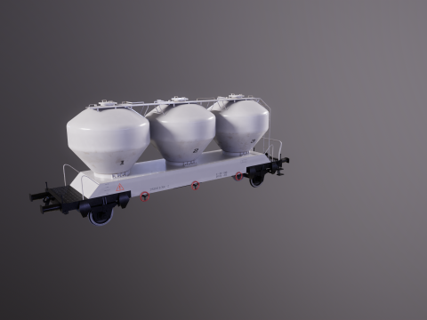 यूजीपीपीएस ग्रेन हूपर रेलरोड कार 3D मॉडल