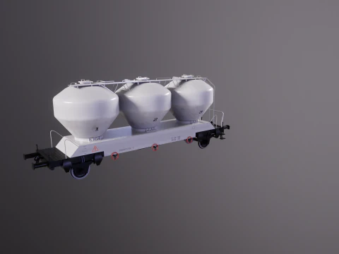 UGPPS Grain Hooper Railroad Car 3D Model