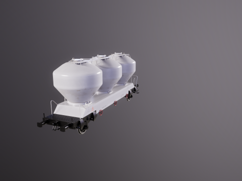 यूजीपीपीएस ग्रेन हूपर रेलरोड कार 3D मॉडल