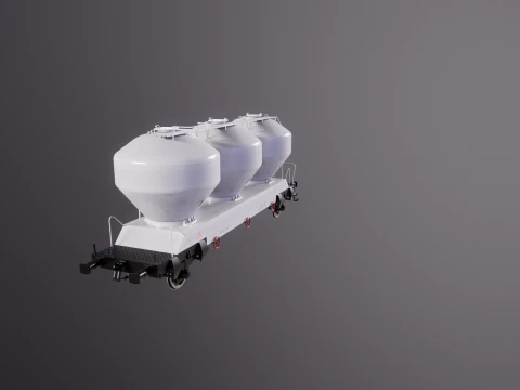 UGPPS Grain Hooper Railroad Car 3D Model