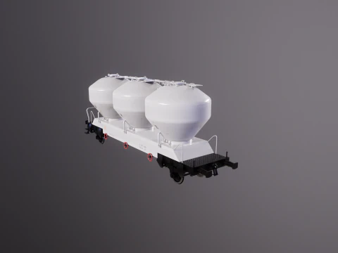 UGPPS Grain Hooper Railroad Car 3D Model