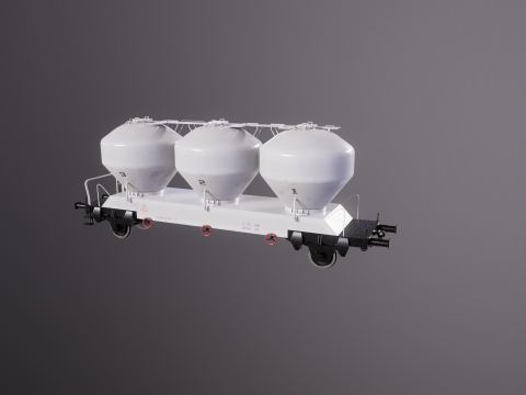 यूजीपीपीएस ग्रेन हूपर रेलरोड कार 3D मॉडल