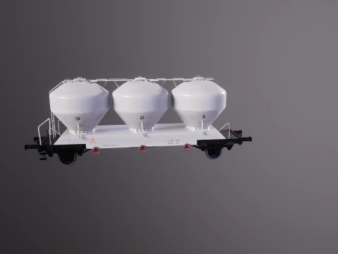 UGPPS Grain Hooper Railroad Car 3D Model