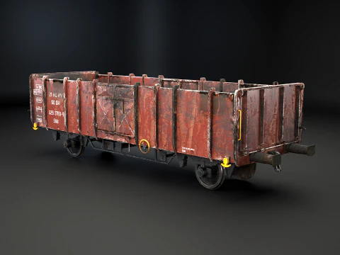 Used Coal Railcar Ekkl 3D Model