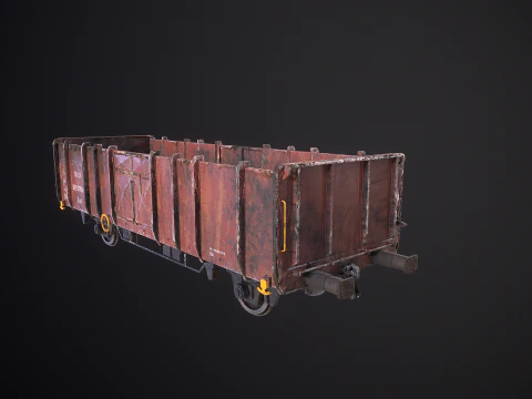 Used Coal Railcar Ekkl 3D Model