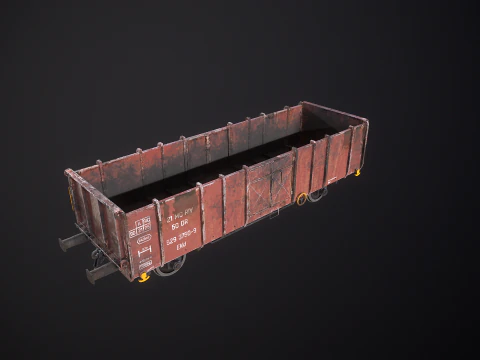 Used Coal Railcar Ekkl 3D Model