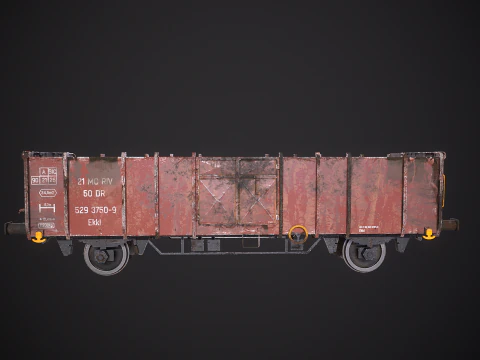 Used Coal Railcar Ekkl 3D Model