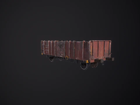 Used Coal Railcar Ekkl 3D Model
