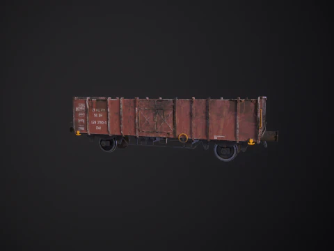 Used Coal Railcar Ekkl 3D Model