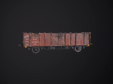 Used Coal Railcar Ekkl 3D Model
