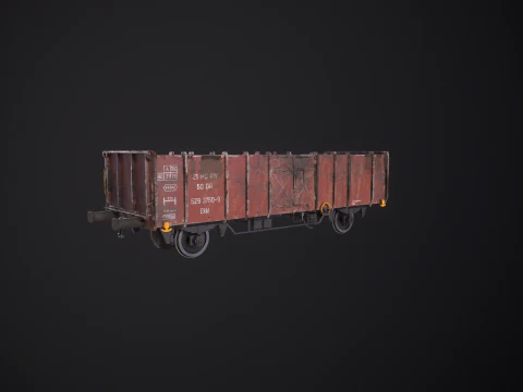 Used Coal Railcar Ekkl 3D Model